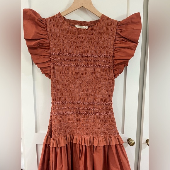 Ulla Johnson Madeline Smocked Midi Dress - Picture 6 of 10